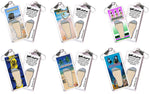 Load image into Gallery viewer, Barbados FootWhere® Souvenir Zipper-Pulls. 6 Piece Set. Made in USA-FootWhere® Souvenirs
