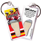Bahamas FootWhere® Souvenir Keychains. 6 Piece Set. Made in USA-FootWhere® Souvenirs