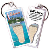 Bahamas FootWhere® Souvenir Keychains. 6 Piece Set. Made in USA-FootWhere® Souvenirs