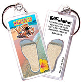 Bahamas FootWhere® Souvenir Keychains. 6 Piece Set. Made in USA-FootWhere® Souvenirs