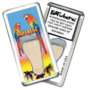 Bahamas FootWhere® Souvenir Fridge Magnets. 6 Piece Set. Made in USA-FootWhere® Souvenirs