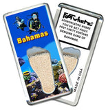 Bahamas FootWhere® Souvenir Fridge Magnet. Made in USA-FootWhere® Souvenirs
