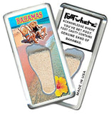 Bahamas FootWhere® Souvenir Fridge Magnet. Made in USA-FootWhere® Souvenirs