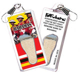 Bahamas FootWhere® Souvenir Zipper-Pulls. 6 Piece Set. Made in USA-FootWhere® Souvenirs