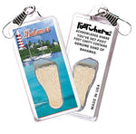Load image into Gallery viewer, Bahamas FootWhere® Souvenir Zipper-Pulls. 6 Piece Set. Made in USA-FootWhere® Souvenirs
