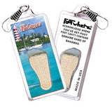 Bahamas FootWhere® Souvenir Zipper-Pulls. 6 Piece Set. Made in USA-FootWhere® Souvenirs
