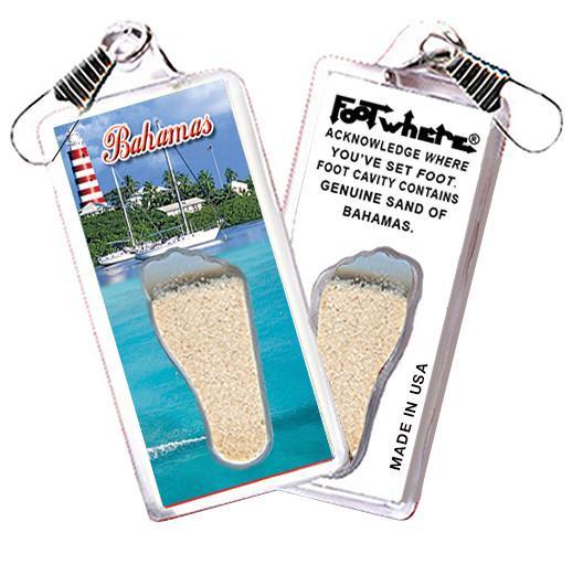 Bahamas FootWhere® Souvenir Lanyard. Made in USA-FootWhere® Souvenirs