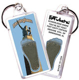 Birmingham, AL FootWhere® Souvenir Key Chain. Made in USA-FootWhere® Souvenirs