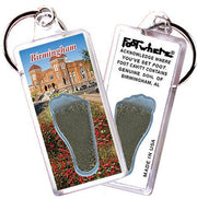 Birmingham, AL FootWhere® Souvenir Key Chain. Made in USA-FootWhere® Souvenirs