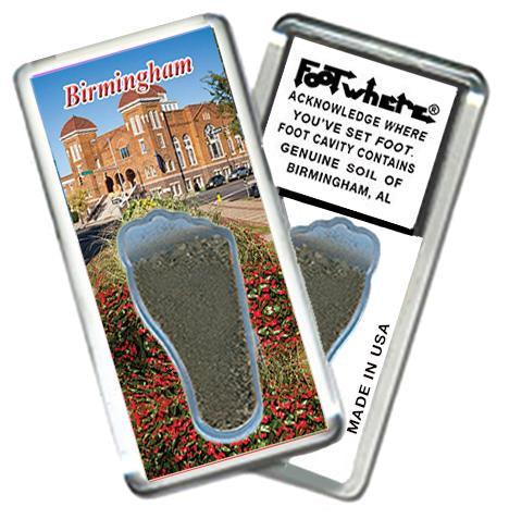 Birmingham FootWhere® Souvenir Fridge Magnet. Made in USA-FootWhere® Souvenirs
