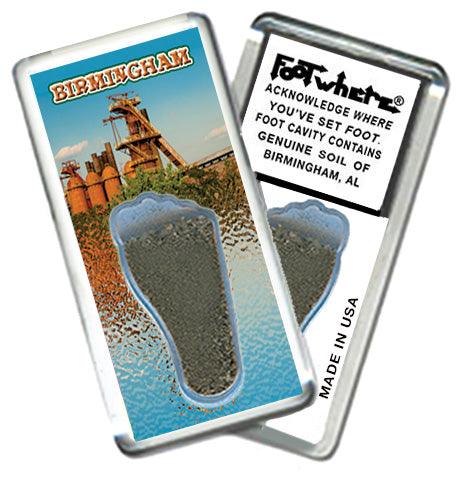 Birmingham FootWhere® Souvenir Fridge Magnets. 6 Piece Set. Made in USA-FootWhere® Souvenirs