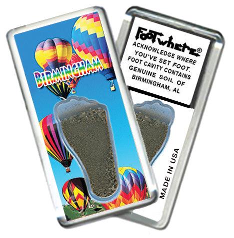 Birmingham FootWhere® Souvenir Fridge Magnets. 6 Piece Set. Made in USA-FootWhere® Souvenirs