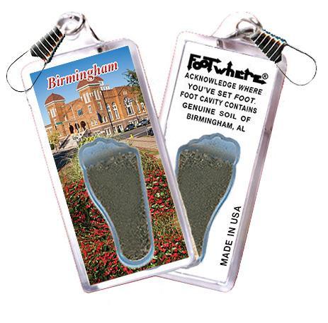 Birmingham FootWhere® Souvenir Zipper-Pull. Made in USA-FootWhere® Souvenirs