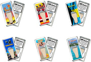 Bahamas FootWhere® Souvenir Fridge Magnets. 6 Piece Set. Made in USA-FootWhere® Souvenirs