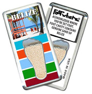 Belize FootWhere® Souvenir Fridge Magnets. 6 Piece Set. Made in USA - FootWhere® Souvenir Shop