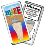 Belize FootWhere® Souvenir Fridge Magnets. 6 Piece Set. Made in USA - FootWhere® Souvenir Shop