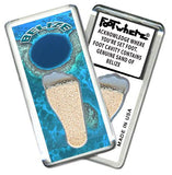 Belize FootWhere® Souvenir Fridge Magnets. 6 Piece Set. Made in USA - FootWhere® Souvenir Shop