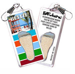 Load image into Gallery viewer, Belize FootWhere® Souvenir Zipper-Pulls. 6 Piece Set. Made in USA - FootWhere® Souvenir Shop
