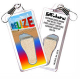 Belize FootWhere® Souvenir Zipper-Pull. Made in USA - FootWhere® Souvenir Shop