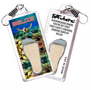 Belize FootWhere® Souvenir Zipper-Pull. Made in USA - FootWhere® Souvenir Shop
