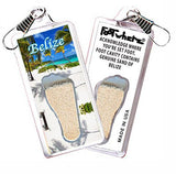 Belize FootWhere® Souvenir Zipper-Pull. Made in USA - FootWhere® Souvenir Shop