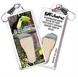 Belize FootWhere® Souvenir Zipper-Pulls. 6 Piece Set. Made in USA - FootWhere® Souvenir Shop