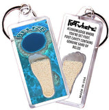 Belize FootWhere® Souvenir Zipper-Pull. Made in USA - FootWhere® Souvenir Shop