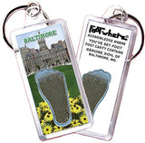 Baltimore FootWhere® Souvenir Keychains. 6 Piece Set. Made in USA-FootWhere® Souvenirs