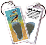 Baltimore FootWhere® Souvenir Keychains. 6 Piece Set. Made in USA-FootWhere® Souvenirs