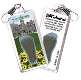 Baltimore FootWhere® Souvenir Zipper-Pull. Made in USA-FootWhere® Souvenirs