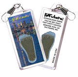 Baltimore FootWhere® Souvenir Zipper-Pull. Made in USA-FootWhere® Souvenirs
