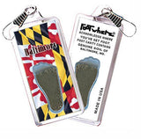 Baltimore FootWhere® Souvenir Zipper-Pull. Made in USA-FootWhere® Souvenirs