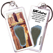 Boston FootWhere® Souvenir Key Chain. Made in USA-FootWhere® Souvenirs