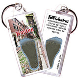 Boston FootWhere® Souvenir Keychains. 6 Piece Set. Made in USA-FootWhere® Souvenirs