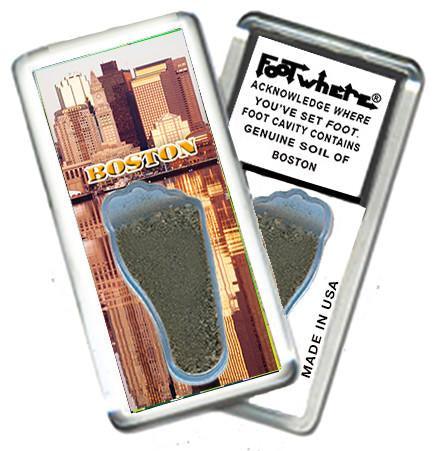 Boston FootWhere® Souvenir Magnet. Made in USA-FootWhere® Souvenirs