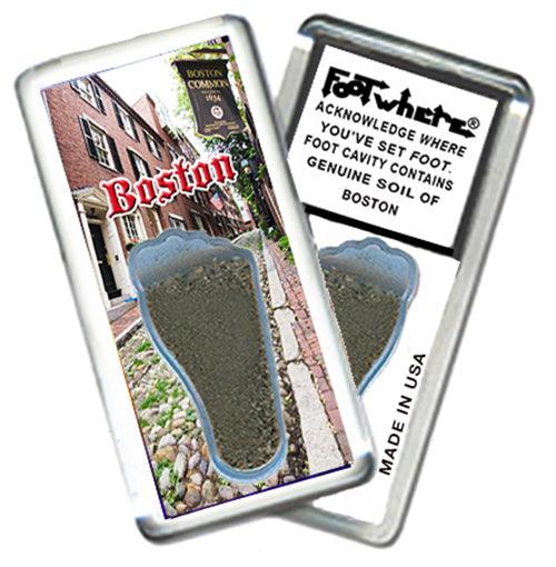 Boston FootWhere® Souvenir Fridge Magnets. 6 Piece Set. Made in USA-FootWhere® Souvenirs