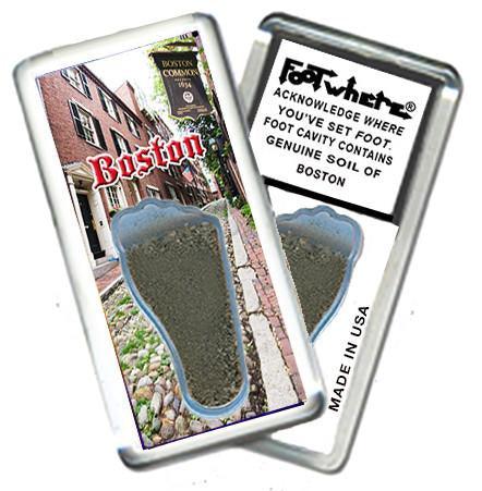 Boston FootWhere® Souvenir Magnet. Made in USA-FootWhere® Souvenirs