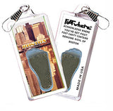 Boston FootWhere® Souvenir Zipper-Pulls. 6 Piece Set. Made in USA-FootWhere® Souvenirs