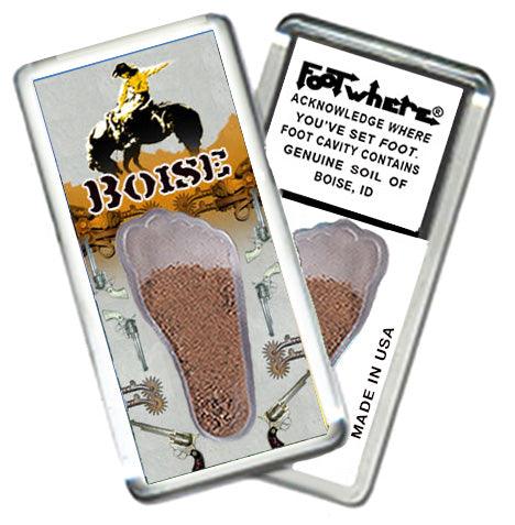 Boise FootWhere® Souvenir Fridge Magnets. 6 Piece Set. Made in USA-FootWhere® Souvenirs
