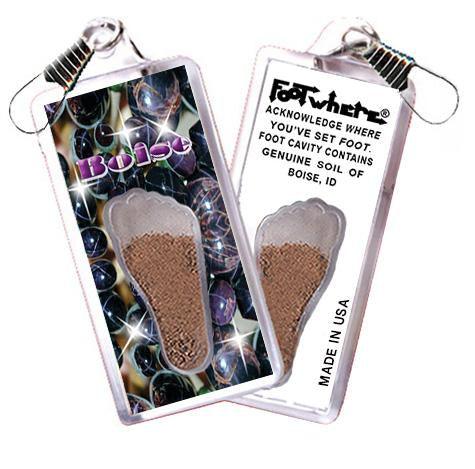 Boise FootWhere® Souvenir Zipper-Pull. Made in USA-FootWhere® Souvenirs