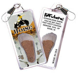 Boise FootWhere® Souvenir Zipper-Pull. Made in USA-FootWhere® Souvenirs