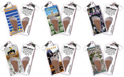 Boise FootWhere® Souvenir Zipper-Pulls. 6 Piece Set. Made in USA-FootWhere® Souvenirs