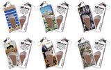 Boise FootWhere® Souvenir Zipper-Pulls. 6 Piece Set. Made in USA-FootWhere® Souvenirs