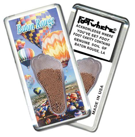 Baton Rouge, LA FootWhere® Souvenir Fridge Magnet. Made in USA-FootWhere® Souvenirs