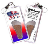 Baton Rouge FootWhere® Souvenir Zipper-Pull. Made in USA-FootWhere® Souvenirs