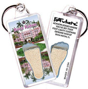 Boca Raton, FL FootWhere® Souvenir Key Chain. Made in USA-FootWhere® Souvenirs