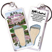 Boca Raton FootWhere® Souvenir Keychains. 6 Piece Set. Made in USA-FootWhere® Souvenirs