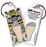 Boca Raton FootWhere® Souvenir Keychains. 6 Piece Set. Made in USA-FootWhere® Souvenirs