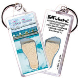Boca Raton FootWhere® Souvenir Keychains. 6 Piece Set. Made in USA-FootWhere® Souvenirs