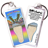 Boca Raton FootWhere® Souvenir Keychains. 6 Piece Set. Made in USA-FootWhere® Souvenirs